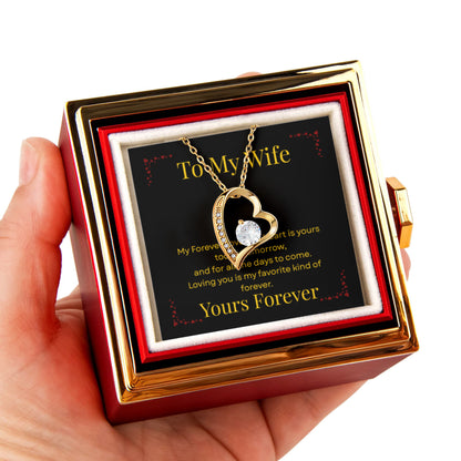 Forever Love Necklace for Her with Rotating Rose Gift Box | Luxury Romantic Gift