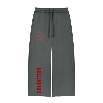 Women’s Wide Leg Raw Edge Sweatpants
