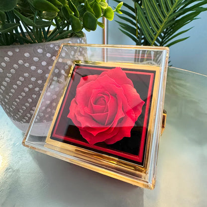 Forever Love Necklace for Her with Rotating Rose Gift Box | Luxury Romantic Gift